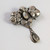 Antique Art Nouveau Danish 830S Silver Moonstone Brooch
