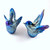 Australian Alan Fox Studio Art Glass Pair of Birds Australian Alan Fox Studio Art Glass Pair of Birds