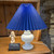 Vintage Danish Holmegaard Art Glass Monique Lamp with Pleated Shade 