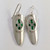 Vintage Sterling Silver Enamel Drop Earrings Signed MCP