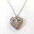 Vintage Sterling Silver Filigree Heart Pendant on Chain