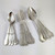 6 person Art Deco Danish Silver Plate Hammered cutlery flatware set Kings Bridge 