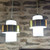 Vintage Pair Glass & Aluminium pendant hanging lights