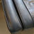 Vintage Danish Black Leather 3 seater Sofa or Couch with shaped arms