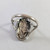Vintage Danish Hans Jensen 830S Silver Leaf & Flower Ring P 1/2