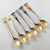  6 Vintage Norway Sterling Silver Enamel Thistle Spoons J Tolstrop