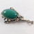 Arts and Crafts Australian Gum leaf & Chrysoprase Pendant D Wager