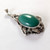 Arts and Crafts Australian Gum leaf & Chrysoprase Pendant D Wager