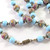 Vintage Venetian Glass Sky Blue Wedding Cake Bead Necklace