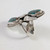Vintage Sterling Silver & Carico Lake Turquoise South Western Native American Ring 