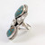 Vintage Sterling Silver & Carico Lake Turquoise South Western Native American Ring 