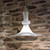  Vintage Holmegaard Etude 350mm white glass pendant light Danish Design