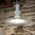 Vintage Holmegaard Etude 350mm white glass pendant light Danish Design #2