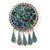 Vintage Mexican Sterling Silver Turquoise Lapis Inlay Brooch or Pendant