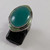Vintage Sterling Silver Enamel Filigree and Greenstone  ring