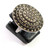 Vintage Art Deco Sterling Silver Uncas Marcasite Ring Size M 1/2