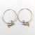 Vintage Sterling Silver Cat and ball hoop earrings