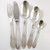 6 Person Vintage Danish Tocla Fredericia Silver Plate Lone Cutlery Set 