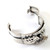 Vintage Mexican Faus F Sterling Silver & Smokey Quartz Cuff Bangle Bracelet