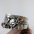 Vintage Mexican Faus F Sterling Silver & Smokey Quartz Cuff Bangle Bracelet
