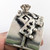 Vintage Mexican Faus F Sterling Silver & Smokey Quartz Cuff Bangle Bracelet