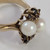  Vintage 9ct gold garnet and pearl ring 4.3gms