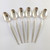 Vintage Mid Century Danish DANA Silver Plate Harlekin Teaspoon Set