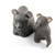 Vintage Danish Stoneware Mother and Cub Bears Hyllested Ceramics
