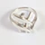Vintage sterling silver Criss Cross ring Size T 1/2