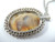 Antique Sterling Silver Filigree set Agate Pendant on Chain