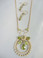  Antique 9ct Gold Peridot & Seed Pearl Necklace and Earrings