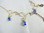  Antique 9ct Gold Blue Stone & Seed Pearl Necklace 