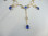  Antique 9ct Gold Blue Stone & Seed Pearl Necklace 