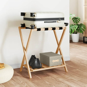 Luggage Rack 26.8"x15"x22.8" Bamboo A949-356365  Luggage Rack 26.8"x15"x22.8" Bamboo A949-356365