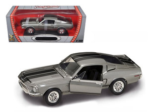 1968 Shelby GT 500KR Silver 1/18 Diecast Model Car by Road Signature F977-92168s 1968 Shelby GT 500KR Silver 1/18 Diecast Model Car by Road Signature F977-92168s