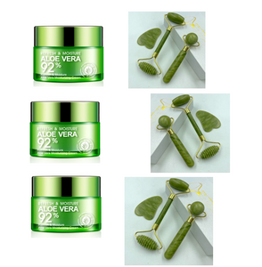Color: B Green 3pcs, quantity: Set - Skin care aloe vera moisturizing cream moisturizing and oil co Q119-CJBJMRPF00594-B Green 3pcs-Set Color: B Green 3pcs, quantity: Set - Skin care aloe vera moisturizing cream moisturizing and oil co Q119-CJBJMRPF00594-B Green 3pcs-Set