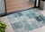 3' X 5' Teal Patchwork Washable Non Skid Indoor Outdoor Area Rug N270-563586 3' X 5' Teal Patchwork Washable Non Skid Indoor Outdoor Area Rug N270-563586
