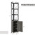 Tall Corner Storage Cabinet with 3-Tier Shelf and Enclosed Cabinet-Gray - Color: Gray - Size: 3-Tier D681-JZ10103GR Tall Corner Storage Cabinet with 3-Tier Shelf and Enclosed Cabinet-Gray - Color: Gray - Size: 3-Tier D681-JZ10103GR