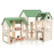 Wooden Corner Dollhouse Playset with 6 Rooms and 36 Pieces for Kids 3+ Years Old-Green - Color: Gre D681-TP10210GN Wooden Corner Dollhouse Playset with 6 Rooms and 36 Pieces for Kids 3+ Years Old-Green - Color: Gre D681-TP10210GN