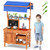 Wooden Pretend Play Kitchen with Height Adjustable Canopy for Kids-Natural - Color: Natural D681-TP10274NA Wooden Pretend Play Kitchen with Height Adjustable Canopy for Kids-Natural - Color: Natural D681-TP10274NA