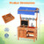 Wooden Pretend Play Kitchen with Height Adjustable Canopy for Kids-Natural - Color: Natural D681-TP10274NA Wooden Pretend Play Kitchen with Height Adjustable Canopy for Kids-Natural - Color: Natural D681-TP10274NA