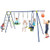 550 LBS 6-in-1 Patio Kids Swing Set with Climbing Net and Ladder-Green B593-NP11619 550 LBS 6-in-1 Patio Kids Swing Set with Climbing Net and Ladder-Green B593-NP11619