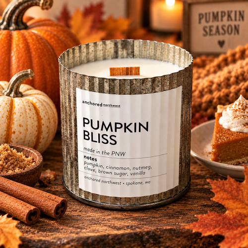 Pumpkin Bliss Rustic Vintage Candle