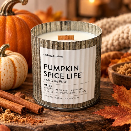 Pumpkin Spice Life Rustic Vintage Candle