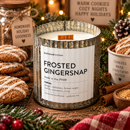 Frosted Gingersnap Rustic Vintage Candle