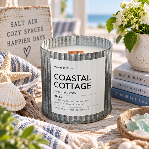 Coastal Cottage Wood Wick Candle
