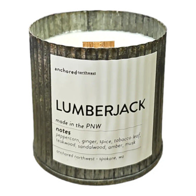 Lumberjack Rustic Vintage Candle Anchored Northwest