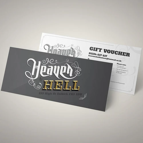 Spot UV Gift Vouchers