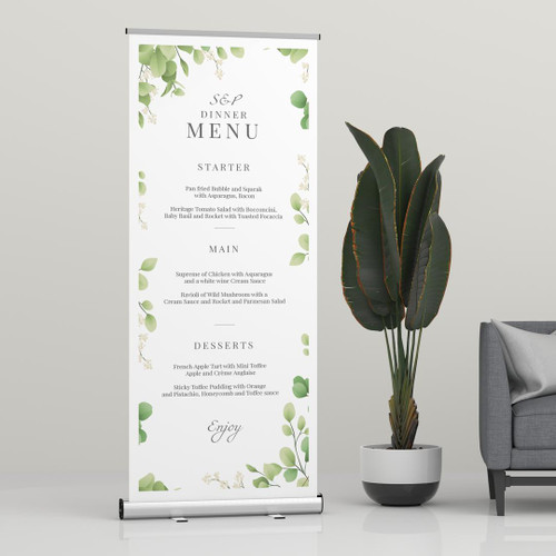 Welcome or Wedding Menu Roller Banner