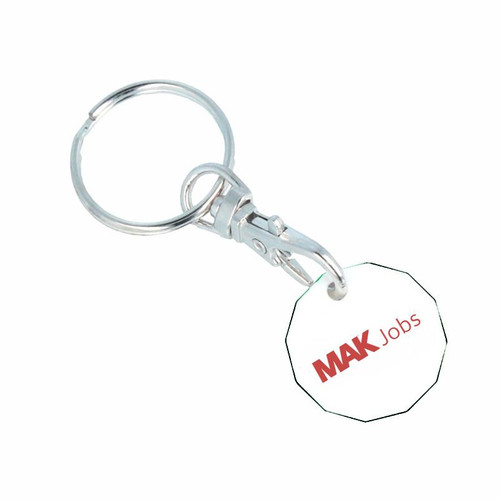 Recycled Printed Trolley Token Keyring
